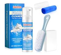 flintronic 100 ml Kit Nettoyant Sneakers, Nettoyant Chaussure, Nettoyage de Chaussures avec Brosse, Serviette et éponge, Élimine la Saleté et les Taches, pour Daim, Nubuck, Tricot, Toile, Cuir