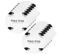 Flintronic 12 Pcs Piège à Puces Autocollants, Piège à Puces Recharge pour Piège à Puces Attrape, Pièges à Mouches Collants pour Maison Chambre