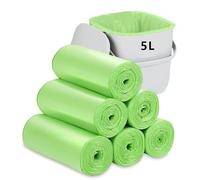 Flintronic 120 Sac Poubelle, 5L Sacs à Ordures, 2.6 Gallon Sac Poubelle Compostable, Sacs à Ordures de Cuisine, Résistant, Antifuite, pour Aliments, Ménages, Bureau, Maison - 40 * 45 CM