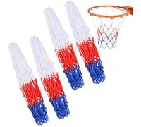 flintronic 2/4 Pièces Filet de Basketball Multicolore, Résistant Filet Panier Basket Exterieur, 12 Boucles Filet de Basket, Filet de Basket-Ball Professionnel pour Intérieur et Extérieur, 3.5MM
