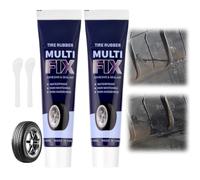 Flintronic 2*50ml Reparation Pneu Voiture, Colle Pneu Voiture, Colle Meche pneu, colle Vulcanisante Caoutchouc pneu, Réparez Rapidement les Fissures,Trous et le Pelage de Divers Caoutchoucs de Pneus