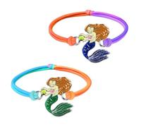 flintronic 2 pcs Bracelets d'humeur Pour Enfants, Bracelet d'ambiance Change de Couleur pour Fille avec Pendentif, Bracelet de Couleur Arc-en-ciel pour Cadeau Anniversaire de Fête