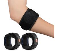 flintronic 2 Pièce Coudiere Tendinite, Coudiere Epicondylite Réglable, Soulage La Douleur Du Tennis Elbow, avec un Coussin de Compression en EVA, Coudiere Musculation, pour Tennis Golf Padel Gym