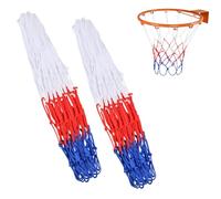 flintronic 2 Pièces Filet de Basketball Multicolore, Résistant Filet Panier Basket Exterieur, 12 Boucles Filet de Basket, Filet de Basket-Ball Professionnel pour Intérieur et Extérieur, 3.5MM