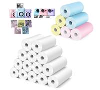 Flintronic 20 Rouleaux Papier Thermique pour Appareil Photo, 5.7 cm x 2.5cm, Sans BPA, Compatible avec la plupart des Appareils Photo Instantanés, Recharge Facile