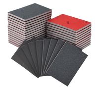 Flintronic 24 Pièces Éponge de Ponçage, Polissage Grain 180/320/400/600/800/1000/1200/1500/2500, Tampons de Ponçage Réutilisables, Flexibles Eponge Abrasive Travail du Bois, Cloisons Sèches, Métal