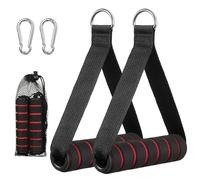 Flintronic 2pc Poignées de Résistance, Poignée de Tirage Musculation Accessoire, Bande de résistance, Poignée Musculation, avec 2 Pièces Mousquetons, pour Fitness Entraînement Physique Gym Yoga
