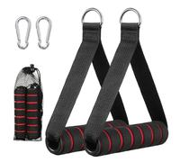 Flintronic 2pc Poignées de Résistance, Poignée de Tirage Musculation Accessoire, Bande de résistance, Poignée Musculation, avec 2 Pièces Mousquetons, pour Fitness Entraînement Physique Gym Yoga