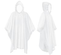 Flintronic 2PC Poncho de Pluie Adulte, Imperméable Matériau EVA, Unisexe Réutilisable, Anti Pluie à Capuche pour Camping, Randonnée, Vélo, Pêche, Voyage
