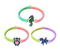 flintronic 3 pcs Bracelets d'humeur Pour Enfants, Bracelet d'ambiance Change de Couleur pour Fille avec pendentif cheval, Bracelet de Cheval de Couleur Arc-en-ciel, pour Cadeau Anniversaire de Fête