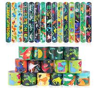 Flintronic 30pcs Bracelets à Claquer, Slap Bands pour Enfants, Bracelets Snap Multicolores pour Enfants, Garçons, Filles, Anniversaire
