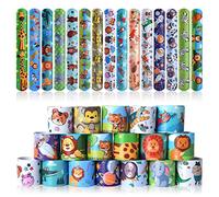 flintronic 30pcs Slap Bracelets à Claquer, Slap Bandes pour Enfants, Bracelets Snap Multicolores pour Enfants, Garçons, Filles, Anniversaire, Slap Bands Slap Bracelets Enfant pour l'anniversaire