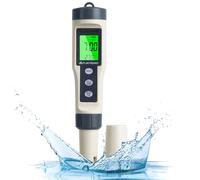 Flintronic 4-en-1Testeur PH Mètre Électronique, PH Mètre avec écran LCD rétro-éclairé, Testeur de qualité de l'eau pour Tester Le pH/TDS/EC/Température, pour l'eau Potable/Aquariums/Piscine