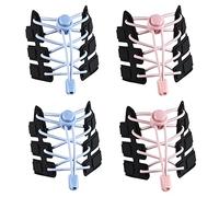 flintronic 4 Paires Lacets Élastiques Autobloquants, Lacets Chaussures pour Baskets et Chaussures Athlétiques 120cm Lacets Rapide Enfant Adultes Personnes âgées Handicapés Désactivé Coureurs