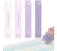 Flintronic 4 Pcs Scotch Double Face, 5M*6mm Rouleau de Colle, Colle à Ruban Adhésif, Propre, Portable, Ruban Cadeau Emballage, Roller Colles pour Scrapbooking, Papier Cadeau, Album Photo, École,Bureau