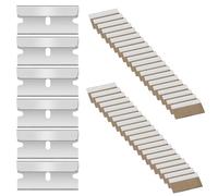 Flintronic 40 pièces Lame Grattoir de Rechange, Grattoir Vitre, Grattoir Vitrocéramique, Racloir, Racloir Vitrocéramique, Métal Lames Rechange Pour Grattoir, Avec emballage indépendant,40 * 20 mm