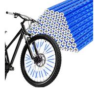flintronic 48pcs Réflecteur de Rayon de Vélo, Tubes Réflecteurs pour Rayons de Vélo Visibilité à 360°, Coloré Réflecteur de Roue de Bicyclette Rayons Réfléchissants Tous Rayons de vélo Standard