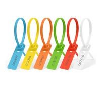 Flintronic 60 PCS Inviolable Scelle la Signalisation, Attaches en Plastique Autobloquantes Imprimé avec le numéro de série, languettes de sécurité jetables pour Extincteur, Expédition(Forme Plate)