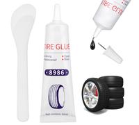 Flintronic 60ml Reparation Pneu Voiture, Colle Pneu Voiture, Colle Meche pneu, colle Vulcanisante Caoutchouc pneu, Réparez Rapidement les Fissures, Trous et le Pelage de Divers Caoutchoucs de Pneus