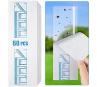 Flintronic 60PCS Autocollants pour Pièges à Mouches de Fenêtre,Pièges Mouches Transparent Collants pour l'intérieur,Pièges Engluées