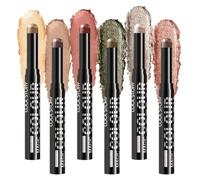 Flintronic 6PCS Crayon Fard a Paupieres, Bâton d'Ombre à Paupières, Baton de Fard a Paupiere Pailleté, Imperméable, Longue Durée Séchage Rapide, éclaircissant pour les Yeux, Glamour Mat