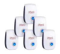 Flintronic 6PCS Ultrason Souris Répulsif à Souris, Répulsif à Ultrason Antiparasitaire, Intérieur Répulsif Anti Moustique Ultrason, Appareil Anti Cafards Araignées Rats Fourmis Insectes