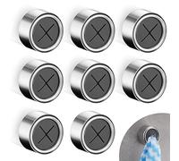 flintronic 8 Pièces Accroche Torchon, Porte Torchon Cuisine, Accroche Torchons Adhesif, Ronds Porte Serviette Salle de Bain en ABS, Crochet Adhesif Mural pour Torchons