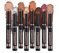 Flintronic 8PCS Crayon Fard a Paupieres, Bâton d'Ombre à Paupières, Baton de Fard a Paupiere Pailleté, Imperméable, Longue Durée Séchage Rapide, éclaircissant pour les Yeux, Glamour Mat