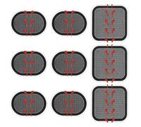 flintronic 9Pcs Gel Pad pour Hip Muscle, Feuille Gel de Rechange de Formateur EMS, Électrodes Remplacement de Gel Feuille pour Electrostimulateur Musculaire Appareil ABS