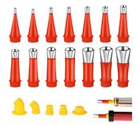 Flintronic Acier Inoxydable Calfeutrage Buse Applicateur, 19PCS d'outils de Buse en Caoutchouc Intégré Universel, Buse de Pistolet à Calfeutrer Outil de Calfeutrage pour Cuisine, Salle de Bain