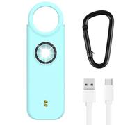 Flintronic Alarme Personnelle, 135DB Lampe de Poche, Porte Cle Alarme Portative, Alarmes de Sécurité d'urgence avec Lumières LED, pour Les Enfants, Femmes et Personnes âgées - Bleu