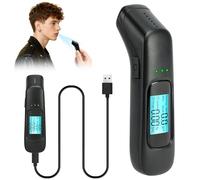 Flintronic Alcootest Electronique,Alcootest Ethylotest Electronique Portable Rechargeable,Testeur d'alcool de Haute Précision à écran Numérique LCD, Ethylotest Sans Contact Propre et Sûr, Réutilisable