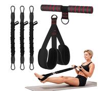 flintronic Bande de Résistance Musculation, Corde De Tension avec 3 Bandes Elastique de Résistance, Extenseur Élastique Réglables avec Pédales et Poignées Antidérapantes, pour Abdominaux, Bras, Jambes