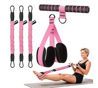 flintronic Bande de Résistance Musculation, Corde De Tension avec 3 Bandes Elastique de Résistance, Extenseur Élastique Réglables avec Pédales et Poignées Antidérapantes, pour Abdominaux, Bras, Jambes