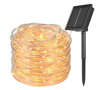 flintronic Bande LED Lumières Solaire Extérieures, 8 Modes 200LED (22m/72ft) Ruban Tube Fil De Cuivre de Corde Étanche Lampe Solaire Guirlande Lumières pour Jardin Fête Mariage Noël Décoration