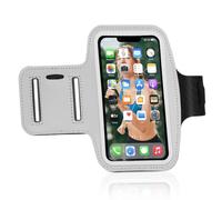 flintronic Brassard de Sport, Universel Brassard Telephone de Sport avec Poche Écouteu clé, pour iPhone 13/13 Pro/14/14 Pro/X, Galaxy S22, Smartphones de Moins 6,1 Pouces, Gris