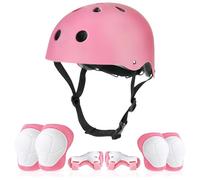 Flintronic Casque Vélo Enfant, Casque Vélo Enfant Set 3-13 Ans, Casque Enfant Vélo, Casque de Vélo Coudières Genouillère Protège-Poignets pour Cyclisme Roller Skate Scooter