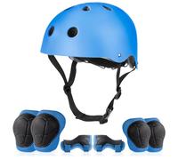 Flintronic Casque Vélo Enfant, Casque Vélo Enfant Set 3-13 Ans, Casques de Vélo Coudières Genouillère Protège-Poignets pour Cyclisme Roller Skate Scooter