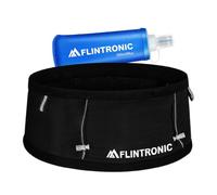 Flintronic Ceinture de Course avec Gourde 250ml, Ceinture de Sport Légère Réglable pour Smartphone, Porte Monnaie et Carte, Idéale pour Jogging Noir