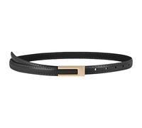 flintronic Ceinture Fine Femme, Ceintures en Cuir pour Femme, Mise à Niveau, Ceinture Réglable, Classique Ceinture Vintage avec Boucle Dorée, pour Jeans, Pulls, Robe, Pantalon, 105cm, Noir