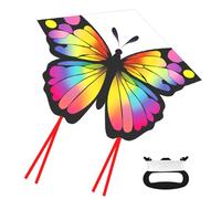 Flintronic Cerfs-Volants, Grand Cerf Volant Enfant, 98x73cm, Papillon Cerf Volant avec Cordon de 80 Mètres, Cerfs-Volants Longue Queue de Facile à Voler, pour Les Plages et Les Parcs