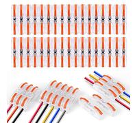 flintronic Connecteurs Électriques Rapide avec Levier,34 PCS Bornes de Connexion Rapide 1-Fil 2-Entrées,Domino Électrique Rapides,Connecteur de Fil de Câble Peut Être Librement Combiné,PA/PC Ignifuge