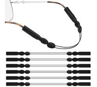 flintronic Cordons à Lunettes, Lot de 6 Écurie Antidérapant Cordon Lunettes de Sport, Sangle de Lunettes Réglables et Léger pour Enfants, Pas Facile de Tomber, pour Skateboard, Vélo, École, 25cm