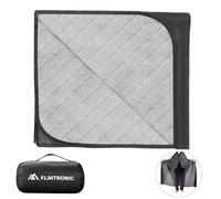 Flintronic Couverture de Camping, Couverture d'extérieur en Polaire Shaker, Couverture de Voyage avec Boutons Pression, Pliable, Imperméable, avec Sac à Main, pour Camping,Randonnée,Concert- 145x200cm