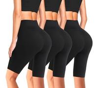 flintronic Cycliste Femme Short, Short de Sport pour Femmes, pour Yoga Fitness, Longueur Genou, Respirant Non Transparent (XL)