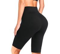 flintronic Cycliste Femme Short, Short de Sport pour Femmes, pour Yoga Fitness, Longueur Genou, Respirant Non Transparent (M)
