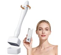 Flintronic Derma Stamp Adjustable, Dermastamp 140 Pointes en Titane, Microneedle Dermapen Professionnel 0-3mm, pour Soins de la Peau du Visage, pour Cheveux, Barbe, Visage, Corps
