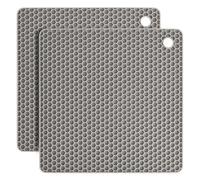 Flintronic Dessous de Plat Silicone, 2PCS Anti-dérapant Anti-Chaleur 250 °C Multifonction Repose-cuillère Dessous de Verre de Cuisine Tapis de Table pour Cuisine et Salle à Manger