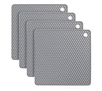 flintronic Dessous de Plat Silicone, 4PCS Anti-dérapant Anti-Chaleur 250 °C Multifonction Repose-cuillère Dessous de Verre de Cuisine Tapis de Table pour Cuisine et Salle à Manger