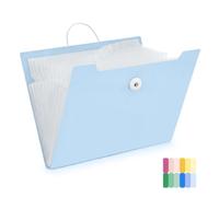 Flintronic Dossier Accordéon, Trieur Format A4 avec 12 Compartiments et Étiquettes, Pochette à Documents en PP, Dossier Extensible, Léger et Portable, Résistant à l'Eau, pour Scolaire, Bureau, Maison